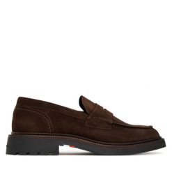 Mokasyny Tommy Hilfiger. Brązowe mokasyny męskie Tommy Hilfiger, bez zapięcia. Za 489.99 zł.