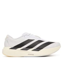 Buty do biegania adidas. Białe buty do biegania męskie ADIDAS, bez wzorów, bez zapięcia, do biegania. Za 649.99 zł.