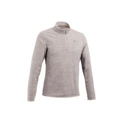 Polar turystyczny MH100 męski. Czarne bluzy z polaru męskie QUECHUA, m, bez wzorów, z materiału, bez ramiączek, bez kaptura. Za 29.99 zł.