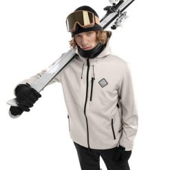 Kurtka snowboardowa męska W2 Cerro. Brązowe kurtki męskie SIROKO, m, bez wzorów, z softshellu, bez ramiączek, bez kaptura. W wyprzedaży za 358.00 zł.