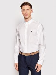 Polo Ralph Lauren Koszula 710832480002 Biały Slim Fit. Białe koszule męskie Polo Ralph Lauren, m, bez wzorów, z bawełny, bez kołnierzyka, bez ramiączek. Za 509.99 zł.