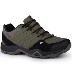 Buty męskie sportowe trekingowe DK SWAT. Czarne buty trekkingowe męskie DK, bez wzorów, bez zapięcia. W wyprzedaży za 159.00 zł.