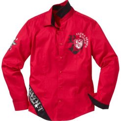 Koszula z długim rękawem Slim Fit bonprix czerwony. Koszule męskie marki Giacomo Conti. Za 49.99 zł.