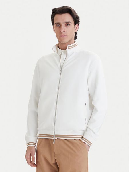 Bugatti Bluza 8750-75080C Écru Regular Fit. Białe bluzy rozpinane męskie Bugatti, m, bez wzorów, z syntetyku, bez ramiączek, bez kaptura. Za 485.99 zł.