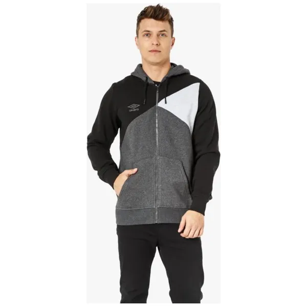 Umbro Bluza Cut And Sew Fz Hoody , szary, rozmiar XL. Szare bluzy nierozpinane męskie Umbro, m, bez wzorów, z bawełny, sportowe, bez ramiączek, bez kaptura. W wyprzedaży za 79.99 zł.