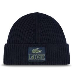 Czapka Lacoste. Niebieskie czapki męskie Lacoste, na zimę, bez wzorów. Za 159.99 zł.