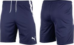 Puma Spodenki męskie Puma teamLIGA granatowe 704924 06 S. Szorty sportowe męskie Puma, bez wzorów, sportowe. Za 82.99 zł.