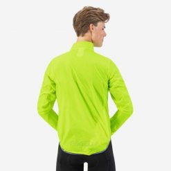 Przeciwdeszczowa kurtka rowerowa męska Rogelli Essential. Żółte kurtki treningowe męskie Rogelli, l, bez wzorów, bez kaptura, rowerowe. Za 329.00 zł.