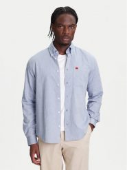 HUGO Koszula Evito 50479302 Niebieski Slim Fit. Niebieskie koszule męskie Hugo, m, bez wzorów, z bawełny, bez kołnierzyka, bez ramiączek. Za 279.99 zł.