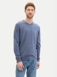 Tom Tailor Sweter 1038427 Niebieski Regular Fit. Niebieskie kardigany męskie Tom Tailor, m, bez wzorów, z bawełny, bez ramiączek. Za 139.99 zł.