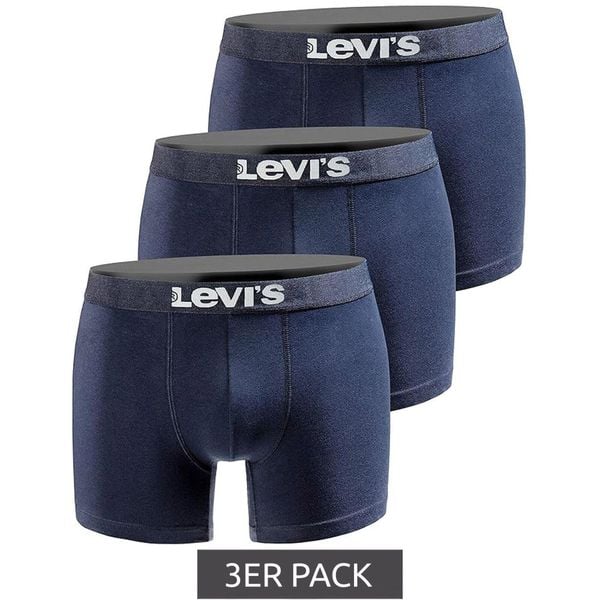 Bokserki majtki męskie Levi's Boxers 3-Pack. Niebieskie bokserki męskie Levi's, m, bez wzorów, z gumy. Za 99.00 zł.
