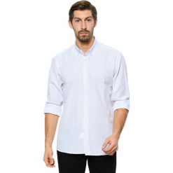 Koszula w kolorze białym. Białe koszule męskie AVVA, Dewberry, button down. Za 129.95 zł.