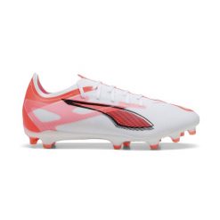 Buty Piłkarskie Puma Ultra 5 Match Fg/Ag Dorosłych. Białe buty treningowe męskie Puma, bez wzorów, bez zapięcia, do piłki nożnej. W wyprzedaży za 254.50 zł.