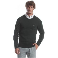Polo Club C.H..A Sweter Męski Xxl Ciemnozielony. Czarne swetry męskie Polo Club C.H..A, z okrągłym kołnierzem. W wyprzedaży za 239.00 zł.