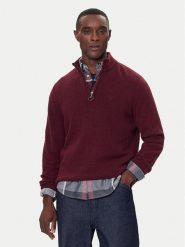 Barbour Sweter Tisbury MKN1187RE53 Bordowy Regular Fit. Czerwone kardigany męskie Barbour, m, bez wzorów, z wełny, bez ramiączek. Za 639.99 zł.