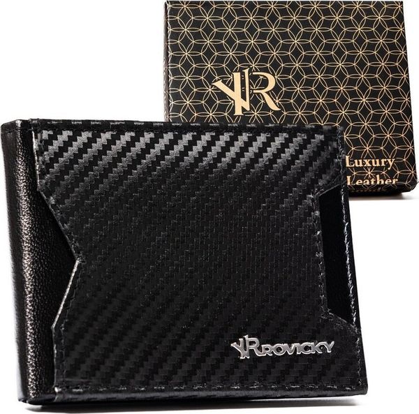 Rovicky Skórzany męski portfel Rovicky R-RM-21-GCL-CF NoSize. Portfele męskie ROVICKY, bez wzorów. Za 72.75 zł.