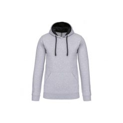 Kontrastowa bluza z kapturem Kariban. Czarne bluzy nierozpinane męskie KARIBAN, m, bez wzorów, z kapturem. Za 166.50 zł.