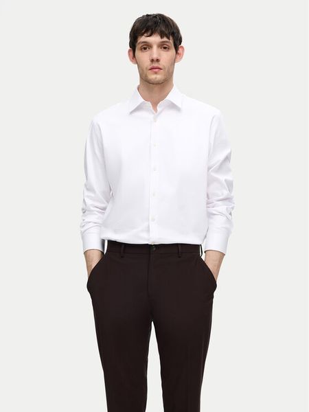 Selected Homme Koszula 16092939 Biały Slim Fit. Białe koszule męskie Selected Homme, m, bez wzorów, z syntetyku, bez kołnierzyka, bez ramiączek. Za 299.99 zł.