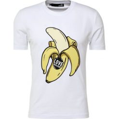 Love Moschino Tshirt z nadrukiem white. Białe t-shirty męskie Love Moschino, z nadrukiem, z bawełny. Za 429.00 zł.