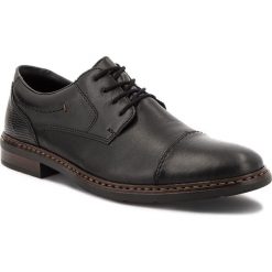 Półbuty RIEKER - 11719-00 Schwarz. Czarne eleganckie półbuty męskie Rieker, z materiału, eleganckie. Za 279.00 zł.