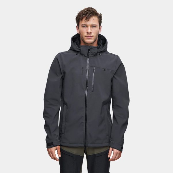 Kurtka męska softshell Alpinus Roignais. Czarne kurtki męskie Alpinus, m, bez wzorów, z softshellu, sportowe, bez ramiączek, bez kaptura. W wyprzedaży za 279.00 zł.