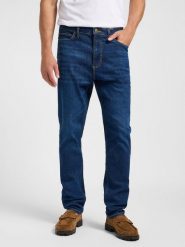 MĘSKIE SPODNIE JEANSOWE LEE AUSTIN DEEP OCEAN 112365103. Niebieskie jeansy męskie Lee, bez wzorów, z bawełny, eleganckie. W wyprzedaży za 159.99 zł.