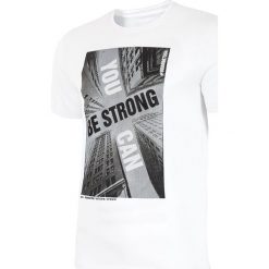 T-shirt męski TSM022 - biały. T-shirty męskie marki 4f. W wyprzedaży za 49.99 zł.