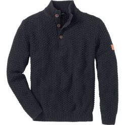 Sweter Slim Fit bonprix antracytowy melanż. Swetry męskie marki bonprix. Za 109.99 zł.