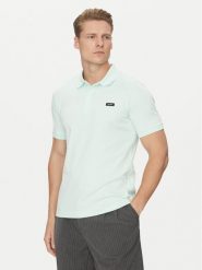Calvin Klein Polo K10K111196 Zielony Slim Fit. Zielone koszulki polo męskie Calvin Klein, m, bez wzorów, z bawełny, bez kołnierzyka, bez ramiączek. Za 179.99 zł.