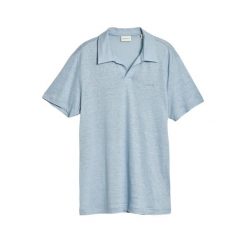 Koszulka polo męska Gant Linen Ss Polo. Niebieskie koszulki polo męskie Gant, m, bez wzorów, ze lnu, bez kołnierzyka, bez ramiączek. W wyprzedaży za 223.00 zł.