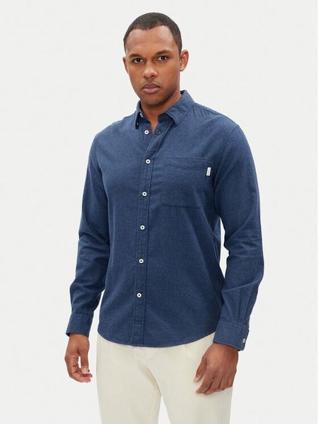 Pepe Jeans Koszula Aaron PM308804 Niebieski Regular Fit. Niebieskie koszule męskie Pepe Jeans, m, bez wzorów, z bawełny, bez kołnierzyka, bez ramiączek. Za 219.99 zł.