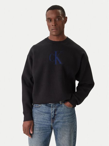 Calvin Klein Jeans Sweter LV04RD305G Czarny Relaxed Fit. Czarne kardigany męskie Calvin Klein Jeans, m, bez wzorów, z bawełny, bez ramiączek. Za 559.99 zł.