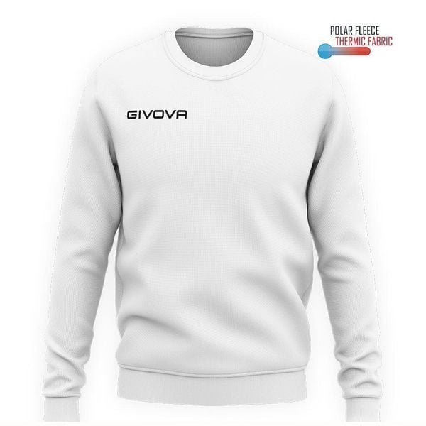 Bluza polar Givova One. Białe bluzy bez kaptura męskie Givova, bez wzorów, z polaru, sportowe, bez ramiączek, bez kaptura. Za 63.18 zł.