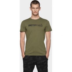 T-shirt męski TSM002 - khaki. T-shirty męskie 4f. W wyprzedaży za 44.99 zł.