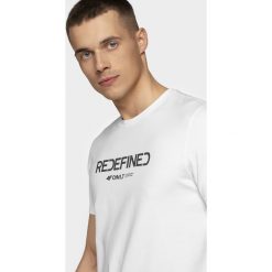 T-shirt męski TSM206 - biały. T-shirty męskie 4f. Za 49.99 zł.