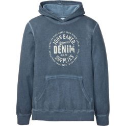 Bluza z kapturem Regular Fit bonprix ciemnoniebieski. Niebieskie bluzy nierozpinane męskie bonprix, m, bez wzorów, bez ramiączek, z kapturem. Za 89.99 zł.