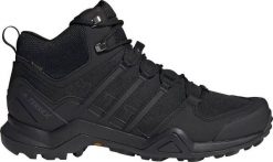 Buty trekkingowe męskie Adidas Terrex Swift R2 Mid GTX czarne r. 42. Czarne buty trekkingowe męskie ADIDAS, bez wzorów, bez zapięcia, adidas terrex. Za 627.90 zł.