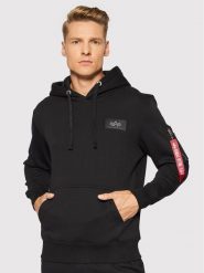 Alpha Industries Bluza Back Print 178318 Czarny Regular Fit. Czarne bluzy nierozpinane męskie Alpha Industries, l, bez wzorów, z bawełny, bez ramiączek, bez kaptura. Za 269.99 zł.