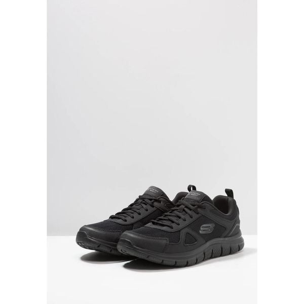Buty do chodzenia męskie Skechers Trackscloric. Czarne buty do biegania męskie Skechers, bez wzorów, z materiału, bez zapięcia, do biegania. Za 249.99 zł.