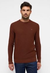 MUSTANG Elliot Cinnamon MĘSKI SWETER LOGO 1015815 3238. Swetry męskie Mustang, bez wzorów, bez kołnierzyka, bez ramiączek. Za 139.99 zł.