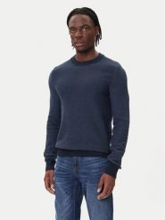 BOSS Sweter Klapok 50548673 Niebieski Regular Fit. Niebieskie kardigany męskie Boss, m, bez wzorów, z bawełny, bez ramiączek. Za 519.99 zł.