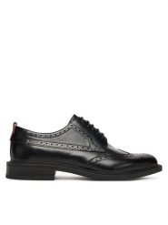 HUGO Półbuty Lysander 50548655 Czarny. Czarne eleganckie półbuty męskie Hugo, ze skóry, wizytowe, bez obcasa, bez zapięcia. Za 629.99 zł.