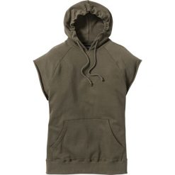Bluza bez rękawów Regular Fit bonprix ciemnooliwkowy. Bluzy nierozpinane męskie marki bonprix. Za 74.99 zł.