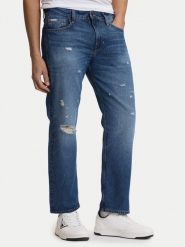 Guess Jeans Jeansy M5YA1B D6367 Niebieski Straight Fit. Niebieskie jeansy męskie Guess Jeans, z aplikacjami, z jeansu. Za 439.99 zł.