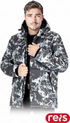 Kurtka męska Reis BISMARCK - Męska kurtka ochronna z kapturem ocieplana pikowana tkanina 100% poliester 300T pongee zapinana na zamek błyskawiczny 4 k. Brązowe kurtki męskie Reis, m, bez wzorów, z poliesteru, bez ramiączek, z kapturem. Za 120.00 zł.