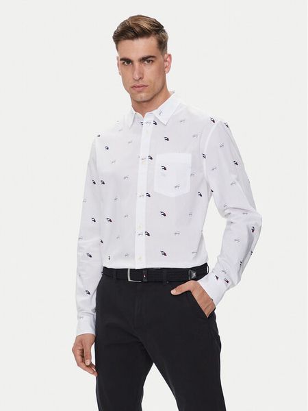 Tommy Jeans Koszula Critter DM0DM19521 Biały Regular Fit. Białe koszule męskie Tommy Jeans, m, bez wzorów, z bawełny, bez kołnierzyka, bez ramiączek. Za 179.99 zł.