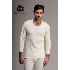 Koszulka tyrystyczna męska Woolona z długim rękawem 100% Merino. Białe bielizna termoaktywna męska WOOLONA, m, bez wzorów, bez ramiączek. W wyprzedaży za 189.00 zł.