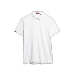 Koszulka polo z dżerseju Superdry Essential. Białe koszulki polo męskie Superdry., na lato, m, bez wzorów, z dżerseju, bez kołnierzyka, bez ramiączek. W wyprzedaży za 191.00 zł.