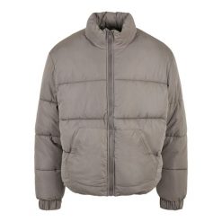 Kurtka Urban Classics cropped puffer. Szare kurtki męskie Urban Classics, m, bez wzorów, bez ramiączek, bez kaptura. Za 379.00 zł.