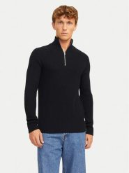Jack & Jones Sweter Pannel 12258473 Czarny Regular Fit. Czarne kardigany męskie Jack & Jones, m, bez wzorów, z bawełny, bez ramiączek. Za 139.99 zł.